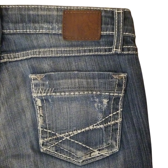 BKE Denim Women's Starlite Frayed Hem Capri Jeans Size 28 - Picture 8 of 14